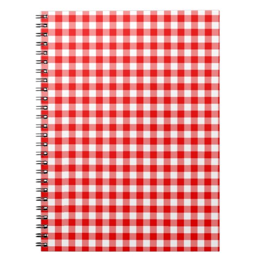 Red Gingham Notizblock (Vorderseite)