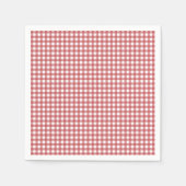 Red Gingham Paper Napkins Serviette (Vorderseite)