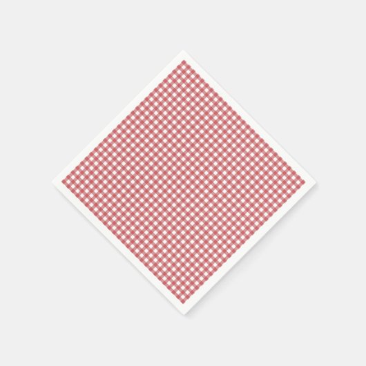 Red Gingham Paper Napkins Serviette (Ecke)