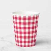 Red Gingham Pappbecher (Rückseite)