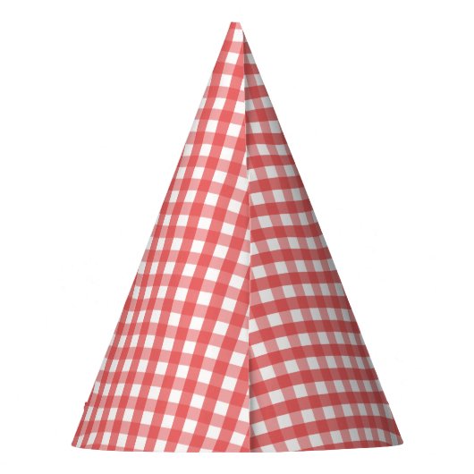 Red Gingham Partyhütchen (Rückseite)