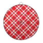 Red Gingham Pattern Dartscheibe (vorne)