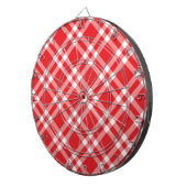 Red Gingham Pattern Dartscheibe (Vorderseite rechts)