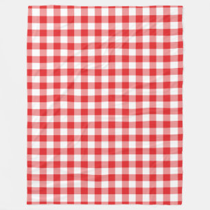 Red Gingham Pattern Fleecedecke