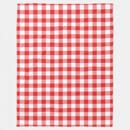 Red Gingham Pattern Fleecedecke (Vorderseite)