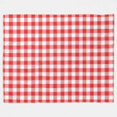 Red Gingham Pattern Fleecedecke (Vorderseite (Horizontal))