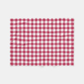 Red Gingham Pattern Fleecedecke (Vorderseite (Horizontal))