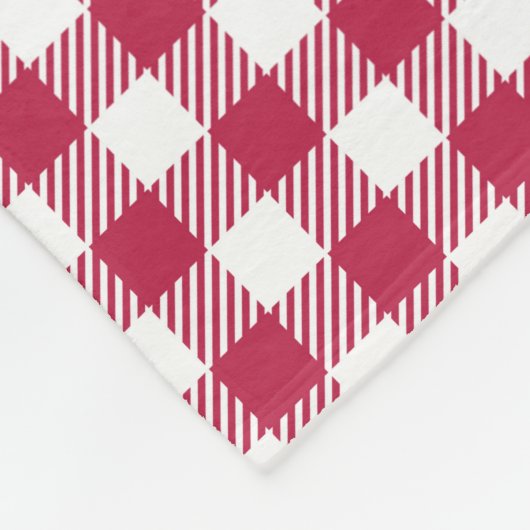 Red Gingham Pattern Fleecedecke (Ecke)
