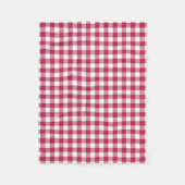 Red Gingham Pattern Fleecedecke (Vorderseite)