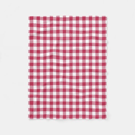 Red Gingham Pattern Fleecedecke (Vorderseite)