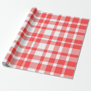 Red Gingham Pattern Geschenkpapier