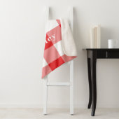 Red Gingham Pattern Monogram Name Sherpadecke (Beispiel)