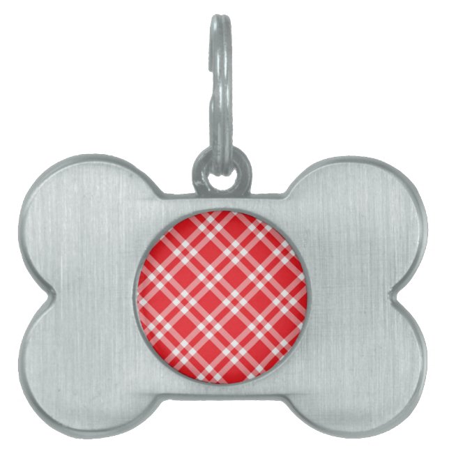 Red Gingham Pattern Tiermarke (Vorderseite)