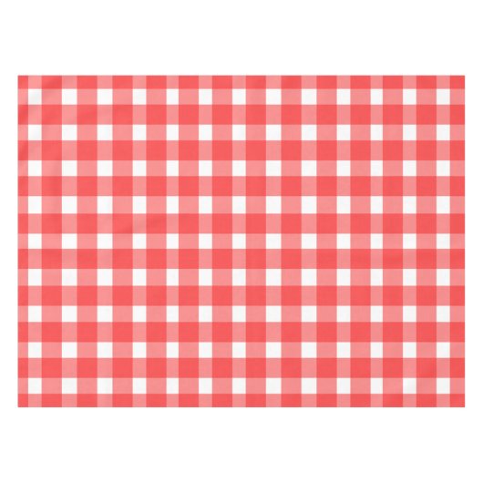 Red Gingham Pattern Tischdecke (Vorderseite (Horizontal))