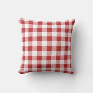 Red Gingham Picnic Throw Pillow - Summer GRILLEN,  Kissen