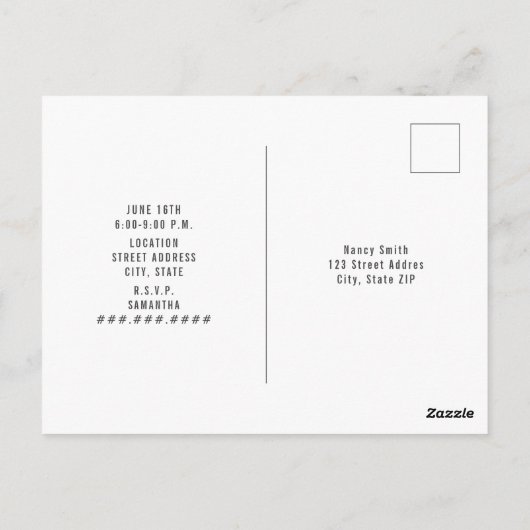 Red Gingham Pig Burlap Grillen Postkarte (Rückseite)