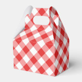 Red Gingham Pizza Gastgeschenk Box Geschenkschachtel (Rückseite)