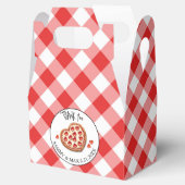 Red Gingham Pizza Gastgeschenk Box Geschenkschachtel (Geöffnet)