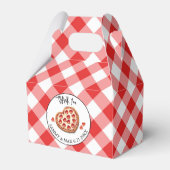 Red Gingham Pizza Gastgeschenk Box Geschenkschachtel (Vorderseite)
