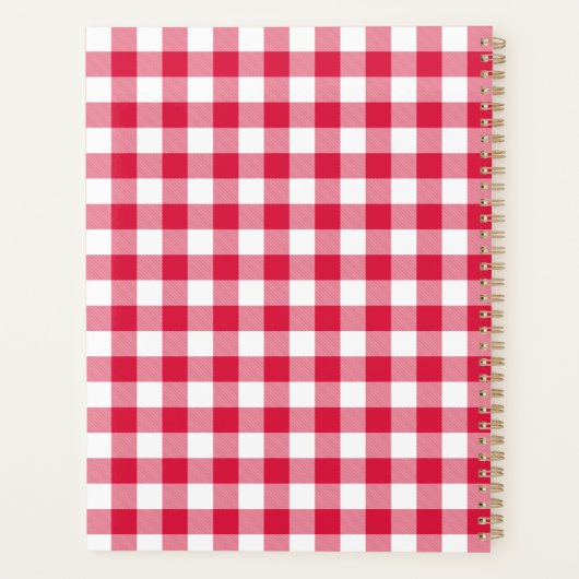 Red Gingham Planer (Rückseite)