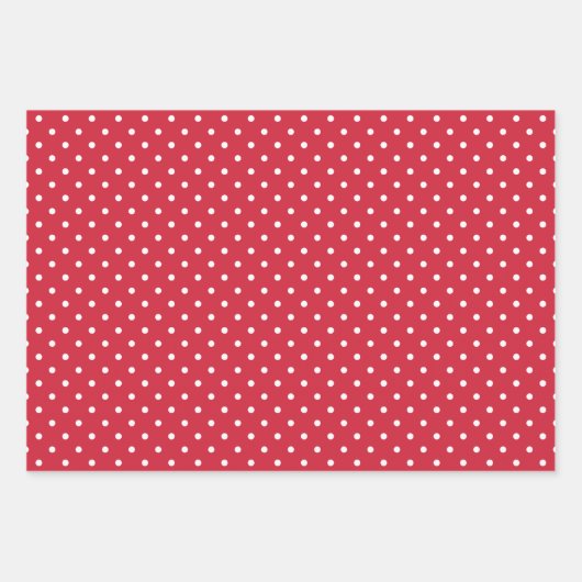 Red Gingham Polka Dots Sonnenblumen Blumenmuster Geschenkpapier Set (Vorderseite 3)