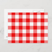 Red Gingham Postkarte (Vorne/Hinten)