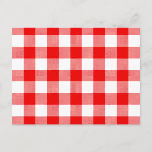 Red Gingham Postkarte