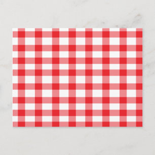 Red Gingham Postkarte