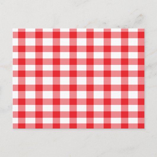 Red Gingham Postkarte (Vorderseite)