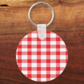 Red Gingham Schlüsselanhänger (Vorderseite)
