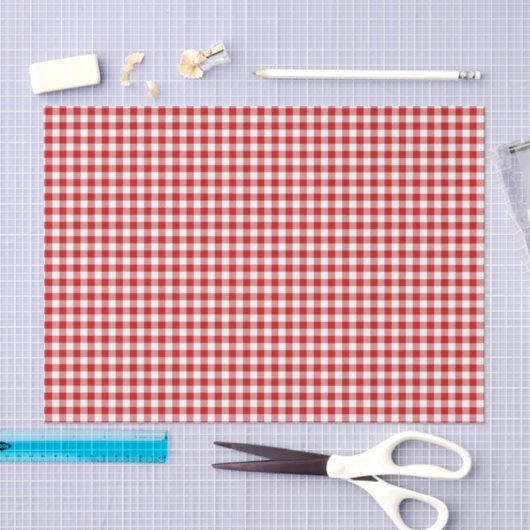 Red Gingham Seidenpapier (Handwerk)
