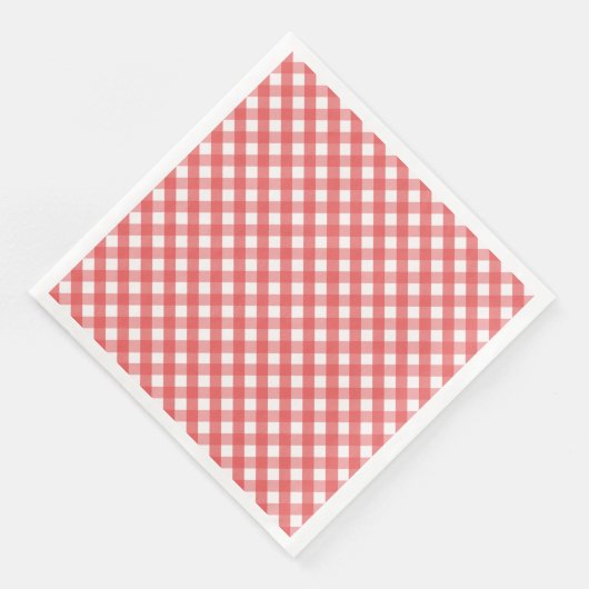 Red Gingham Serviette (Ecke)