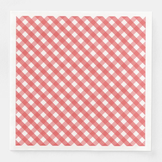 Red Gingham Serviette (Vorderseite)