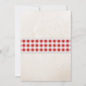 Red Gingham Southern GRILLEN Pig Roast Birthday Einladung (Rückseite)