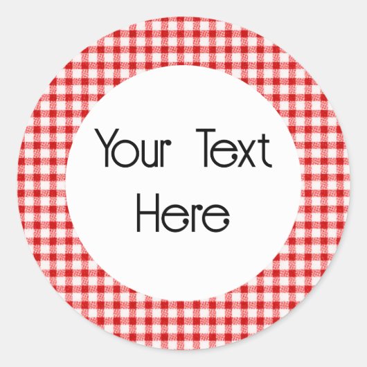 Red Gingham Sticker (Vorderseite)