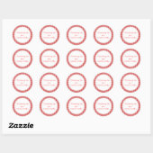 Red Gingham Sticker (Blatt)
