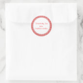 Red Gingham Sticker (Tasche)