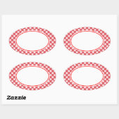 Red Gingham Stickers (Blatt)