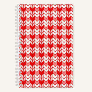 RED GINGHAM STRICK 5.5x8.5 SpiralNotebook Notizblock