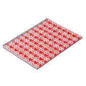 RED GINGHAM STRICK 6.5x8.75 Spiral Notebook Notizblock (Linke Seite)