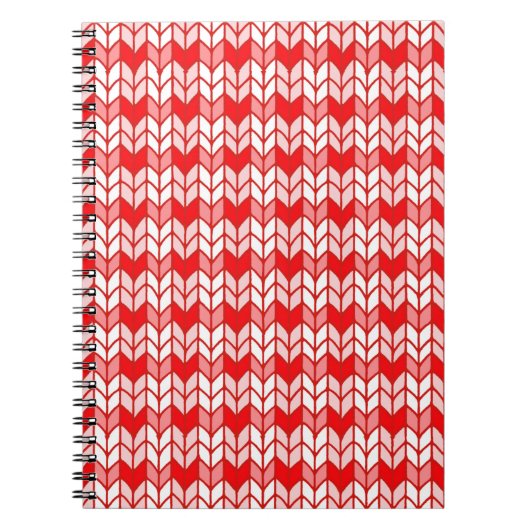 RED GINGHAM STRICK 6.5x8.75 Spiral Notebook Notizblock (Vorderseite)