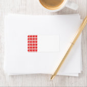RED GINGHAM STRICK Address Labels Adressaufkleber (Insitu)