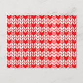 RED GINGHAM STRICK Postkarte / Horizontal (Vorderseite)