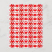 RED GINGHAM STRICK Postkarte / Vertikal (Vorderseite)