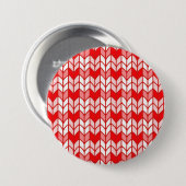 RED GINGHAM STRICK Round Button Button (Vorne & Hinten)