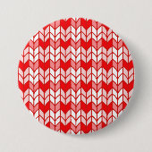 RED GINGHAM STRICK Round Button Button (Vorderseite)
