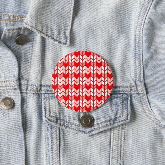 RED GINGHAM STRICK Round Button Button (Beispiel)