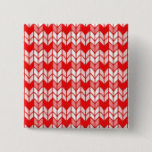 RED GINGHAM STRICK Square Button Button (Vorderseite)