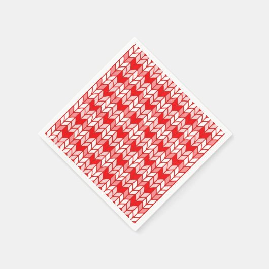 RED GINGHAM STRICK Standard Cocktail Paper Napkins Serviette (Ecke)