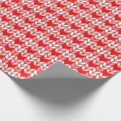 RED GINGHAM STRICK Wrapping Paper Geschenkpapier (Ecke)